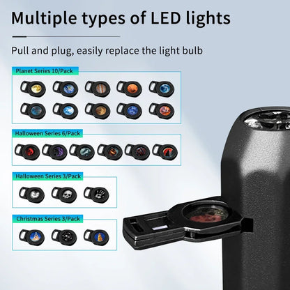 5V USB Plug in Projection Lamp Planet/Halloween/Christmas Theme Replacement Lamp Strip Indoor Ceiling Decoration Projection Lamp