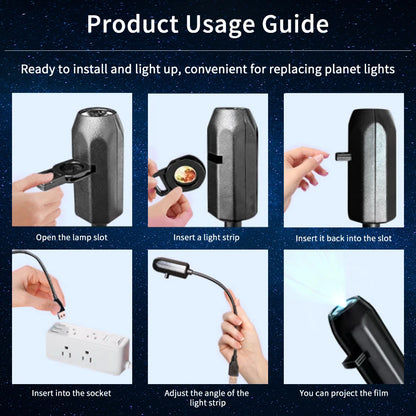 5V USB Plug in Projection Lamp Planet/Halloween/Christmas Theme Replacement Lamp Strip Indoor Ceiling Decoration Projection Lamp